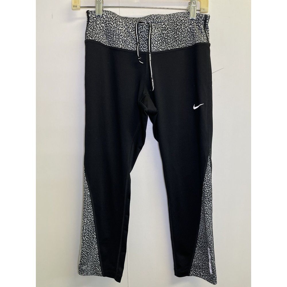 Nike Printed Racer Capris 2.0 Dri-Fit 723925-010 Women's Size S Running Yoga Run